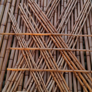 1/2&quot;-1&quot; Flame Cured Bamboo - choose from 1 to 6 feet long