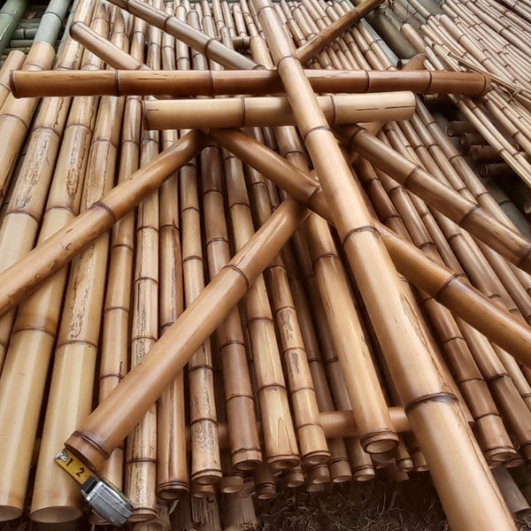 2.5" Flame Cured Bamboo - choose from 1 to 8 feet long