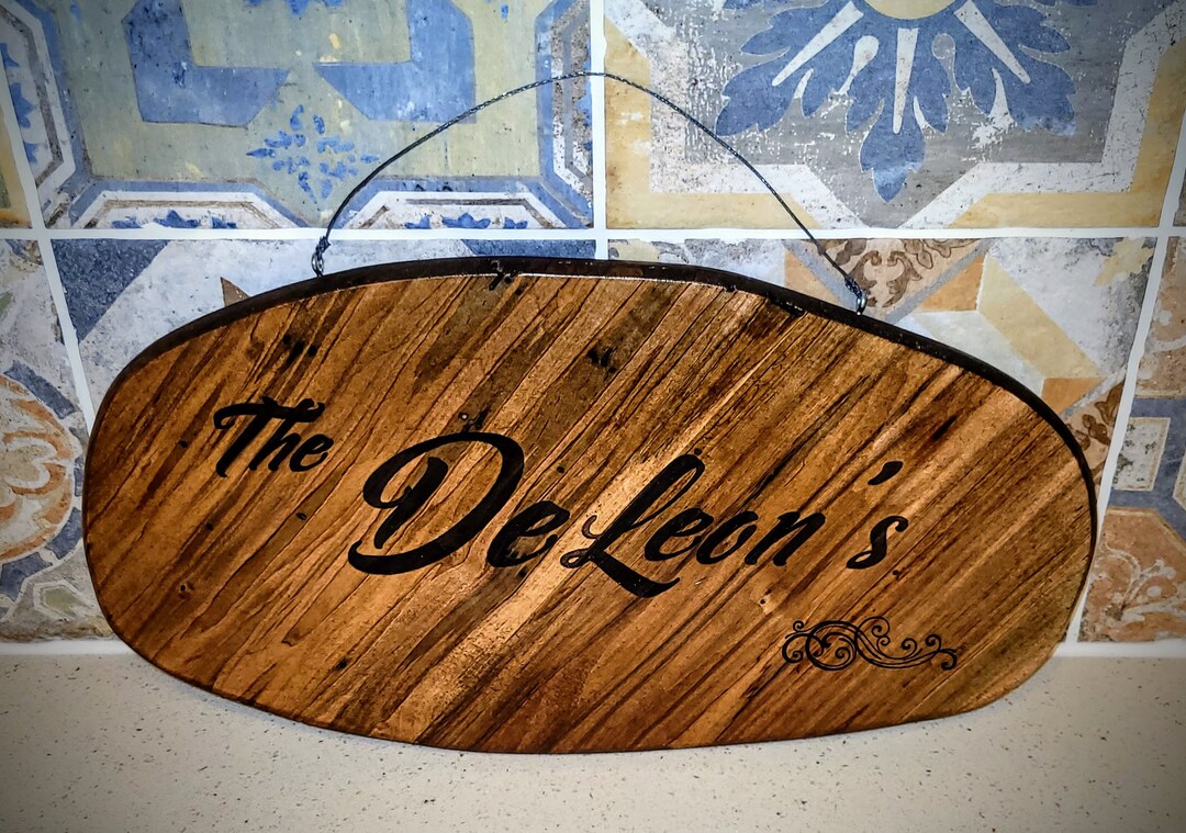Laser Engraved Wood Plaques Any Name Logo Food Drink Etsy