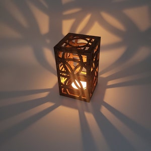 Tall Tea Light Holder, Flower of Life ,SVG File, Digital File, CNC Machine and Glowforge Ready