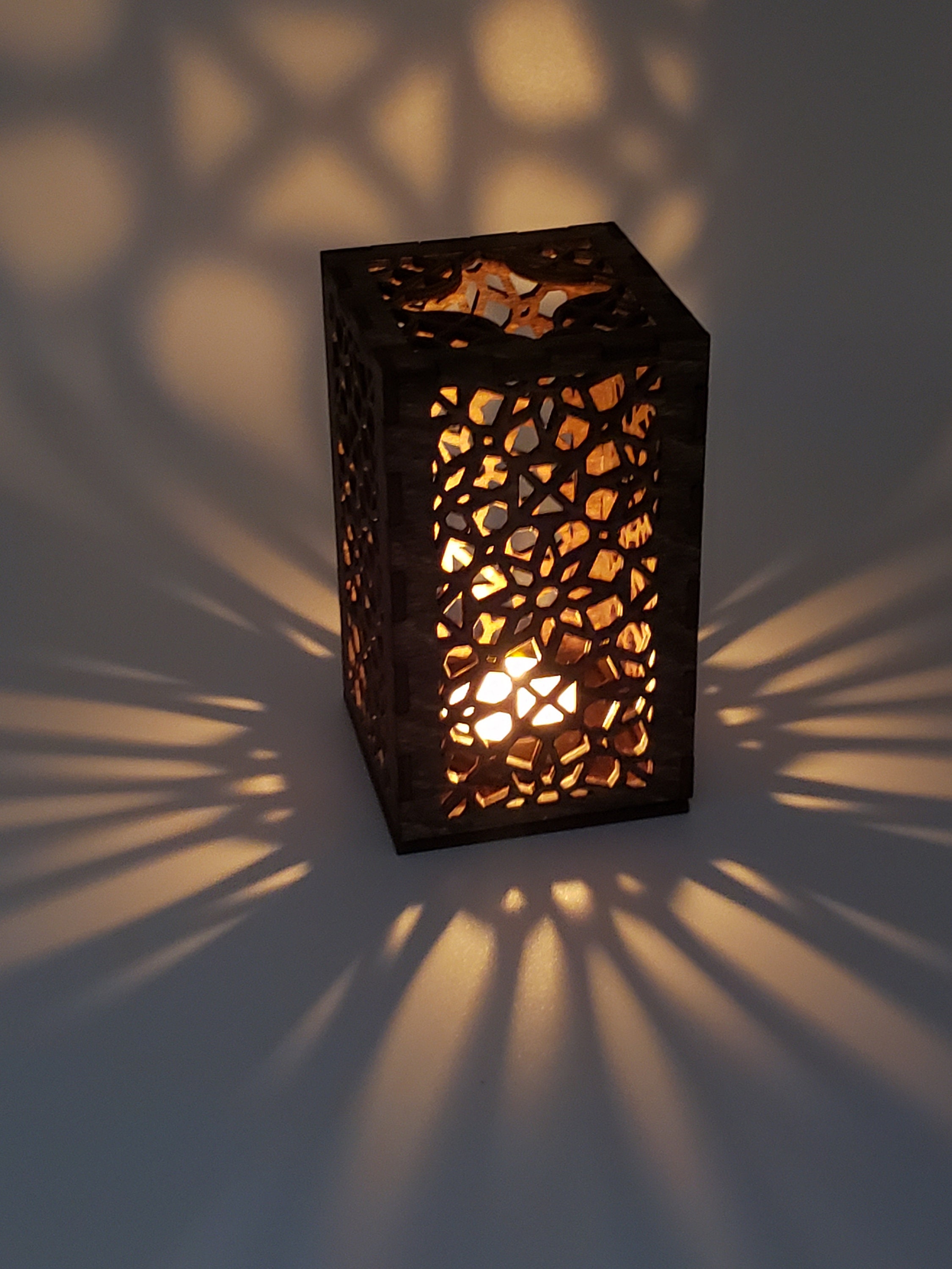 Tall Tea Light Holder, Style #1 ,SVG File, Digital File, CNC Machine and Glowforge Ready