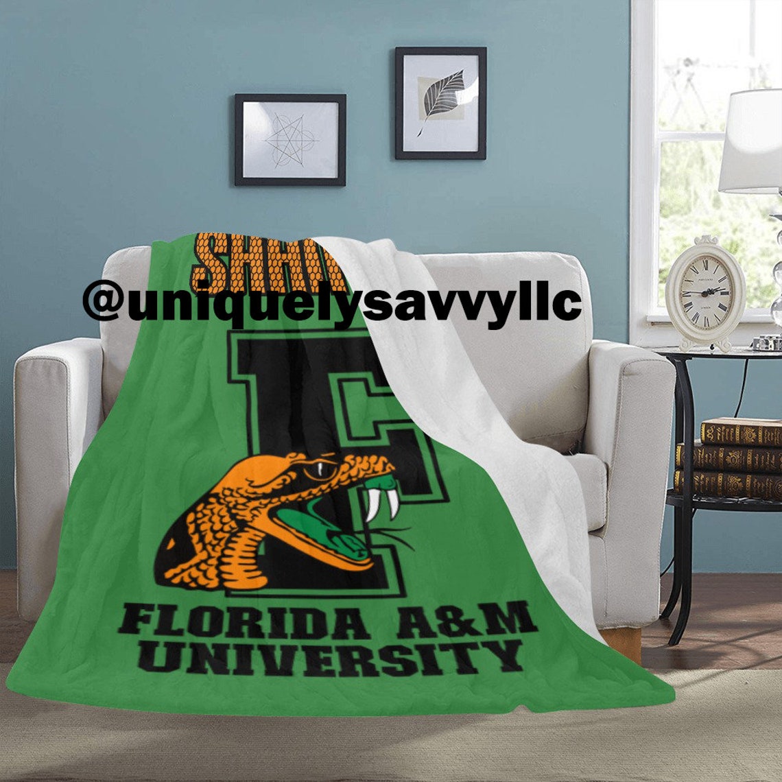 Custom FAMU Blanket/famu Blanket/personalized Blanket/photo Blanket
