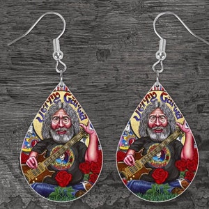 Jerry Garcia Grateful Dead Earrings