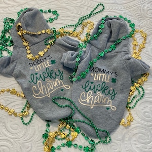 St Patrick&#39;s Day Dog Sweatshirt Leprechaun | Custom Pet Accessories | Personalized Lucky Charm T-shirt Sweatshirt St. Patrick’s Day decor