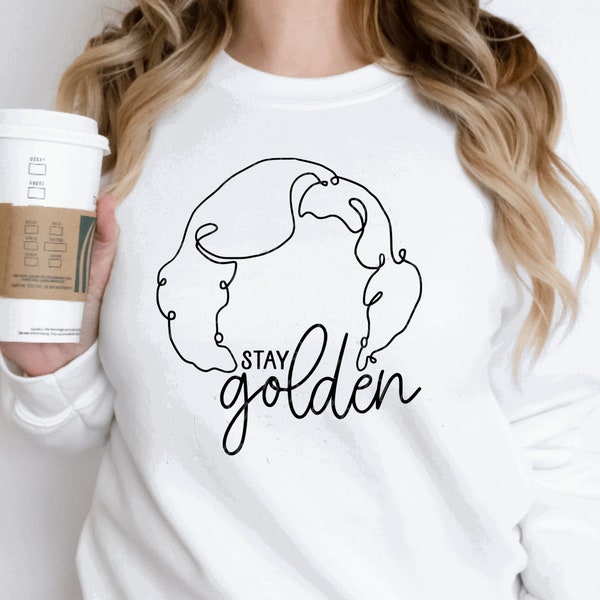 Betty White Stay Golden Crewneck Sweatshirt / Stay Golden Crewneck Pullover / Crewneck Pullover Sweater / Golden Girls Valentine's Day