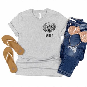 Custom Dog Portrait T-shirt | Personalized Pet Face T-Shirt | Custom Dog Shirt | Dog Cat Personalized Shirt |Custom Cat Shirt