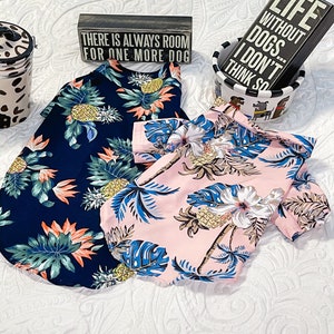 Hawaiian Pet Shirt / Pet Clothing / Hawaiian Dog Shirt / Summer Tropical Pet Clothing / Dog Hawaiian Flower Shirt /Aloha Hawaii Shirt