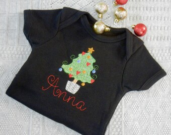 Christmas Baby Onesie | Christmas Embroidered Onesie | Christmas Gift For Baby | Personalized Baby Christmas Onesie