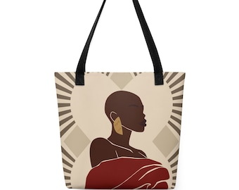 Bolsa de arte afro: Retrato de mujer negra, magia de melanina