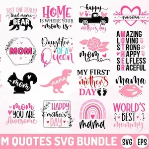 Mothers Day SVG Bundle, Mom life svg, Mama svg, Funny Mom Svg, Blessed mama svg, Mom of boys girls svg, Mom quotes svg png
