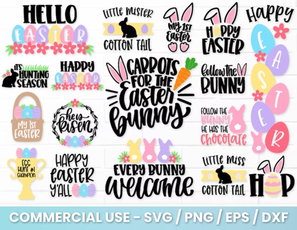 Easter Svg Bundle | Happy Easter Svg | Files for Cricut - Etsy