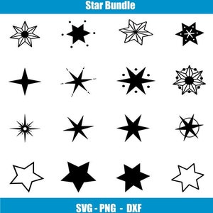 Star SVG Bundle, Star SVG, Christmas Star svg, Svg Files for Cricut, Shinning Star SVG, Night Star Svg, Png, Silhouette, Stars svg, Cricut