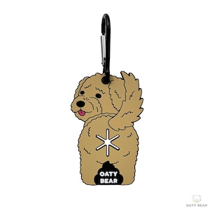 Gekritzel | Hände frei Poop Bag Carrier | Kotbeutelhalter für Hundebesitzer | Hundezubehör | Hund Hintern | Goldendoodle | Labradoodle