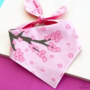 Cherry Blossom Dog Bandana, Dog Mom, Dog Mom Gift, Dog Accessories, Fun Dog Bandana, Flower, Cherry Blossom, Pink, Sakura, Blossom, Spring,