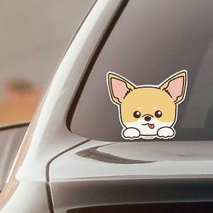 Chihuahua Tan | Hundeaufkleber | Hunde-Autoaufkleber | Hundezubehör | Geschenk für Haustierliebhaber
