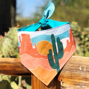 Nature Inspired, Sedona & Saguaro Dog Bandana, Dog Mom, Dog Mom Gift, Dog Accessories, Fun Dog Bandana, Adventure, Outdoor, Cactus, Arizona