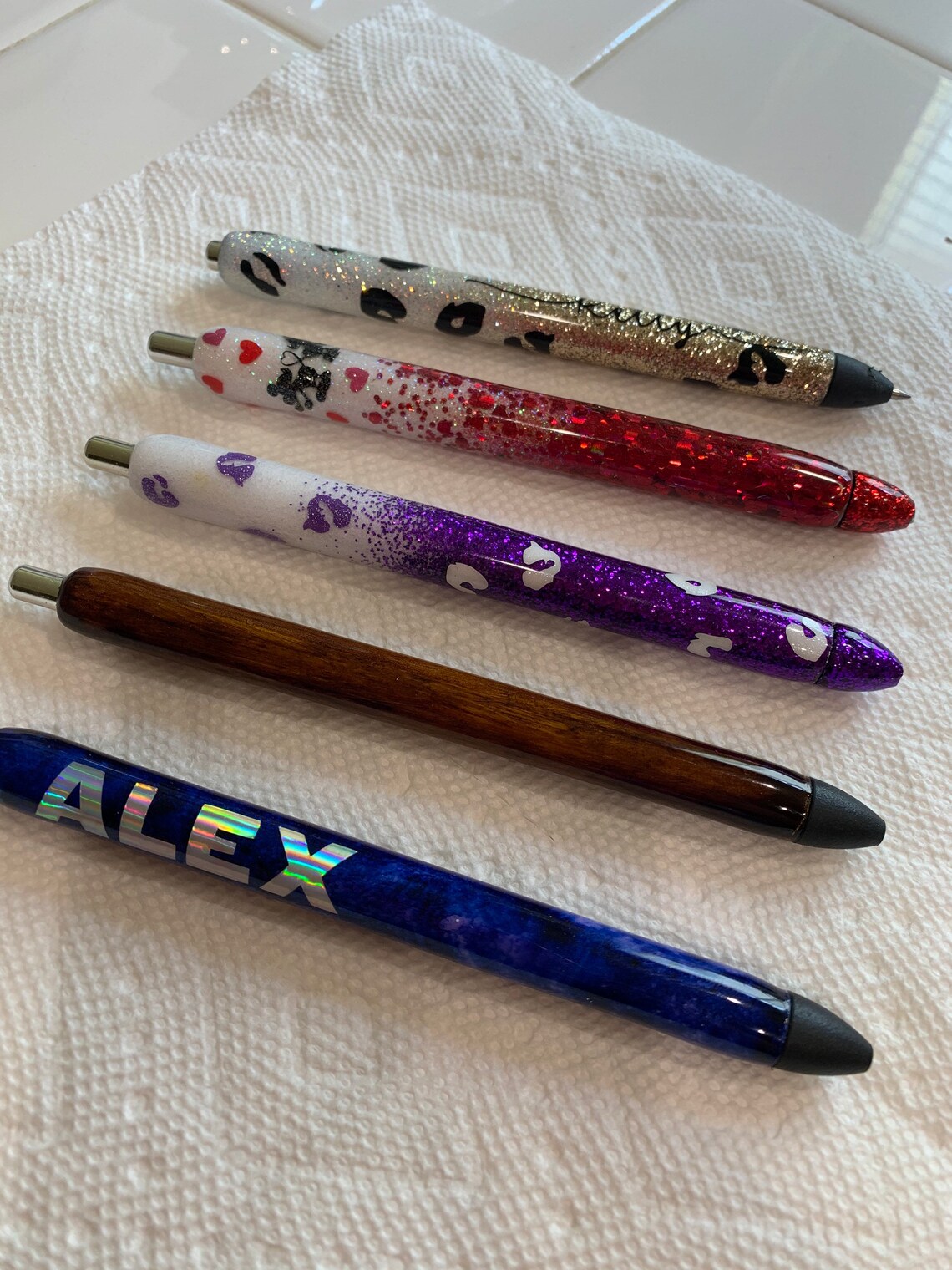 Glitter Gel Pens Blue Ink Etsy