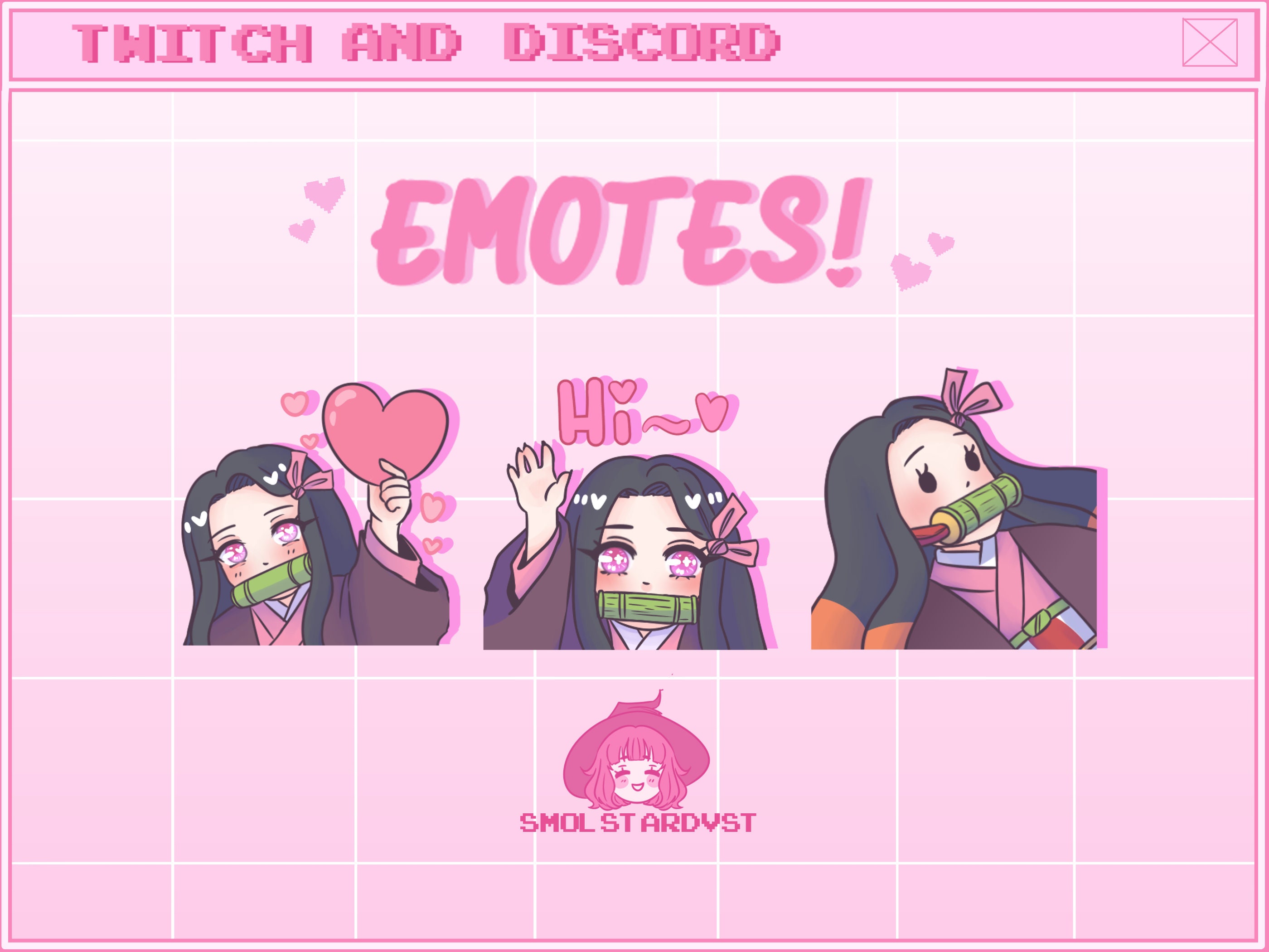 DEMON GIRL Emotes Pack (3) | Twitch | Discord |  | Streaming | D/S  Cute Anime Chibi