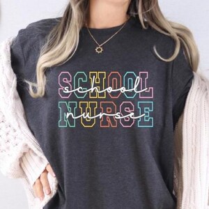 Cute School Nurse Shirt, School Nurse Gift, Nurse Shirt,School Nurse Tee,Nurse Appreciation,Gift For Nurse,School Nurse Shirt,Back To School