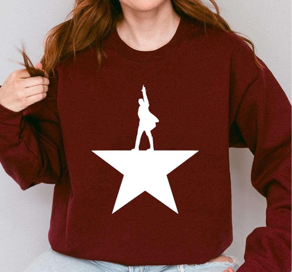 Golden Alexander Hamilton Sweatshirt, Hamilton Sweatshirts, Broadway Tees, American Musical Sweatshirts, Hamilton On Broadway Hoodie Sunrisetee