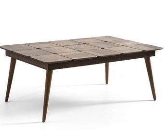 Mid Table Modern Walnut Coffee Table - Classic Walnut Coffee Table - Living Room Coffee Table  - Side Coffee Table