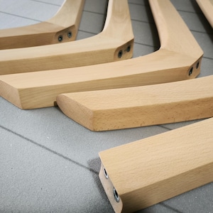 Rustic Beech Wood Spider Table Base: Mid-Century Modern Dining Table Legs
