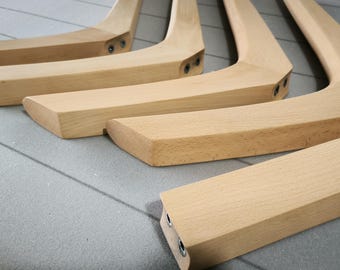 Rustic Beech Wood Spider Table Base: Mid-Century Modern Dining Table Legs