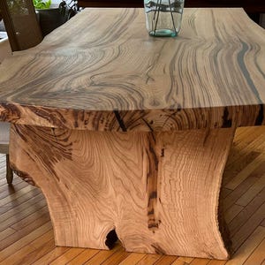 Walnuss Couchtisch, Walnuss Schreibtisch Live Edge, Live Edge Schwarzer Walnuss Küchentisch, Esstisch, Industrietisch