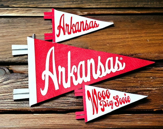 Customizable Arkansas Razorback Felt Pennants - Licensed Product