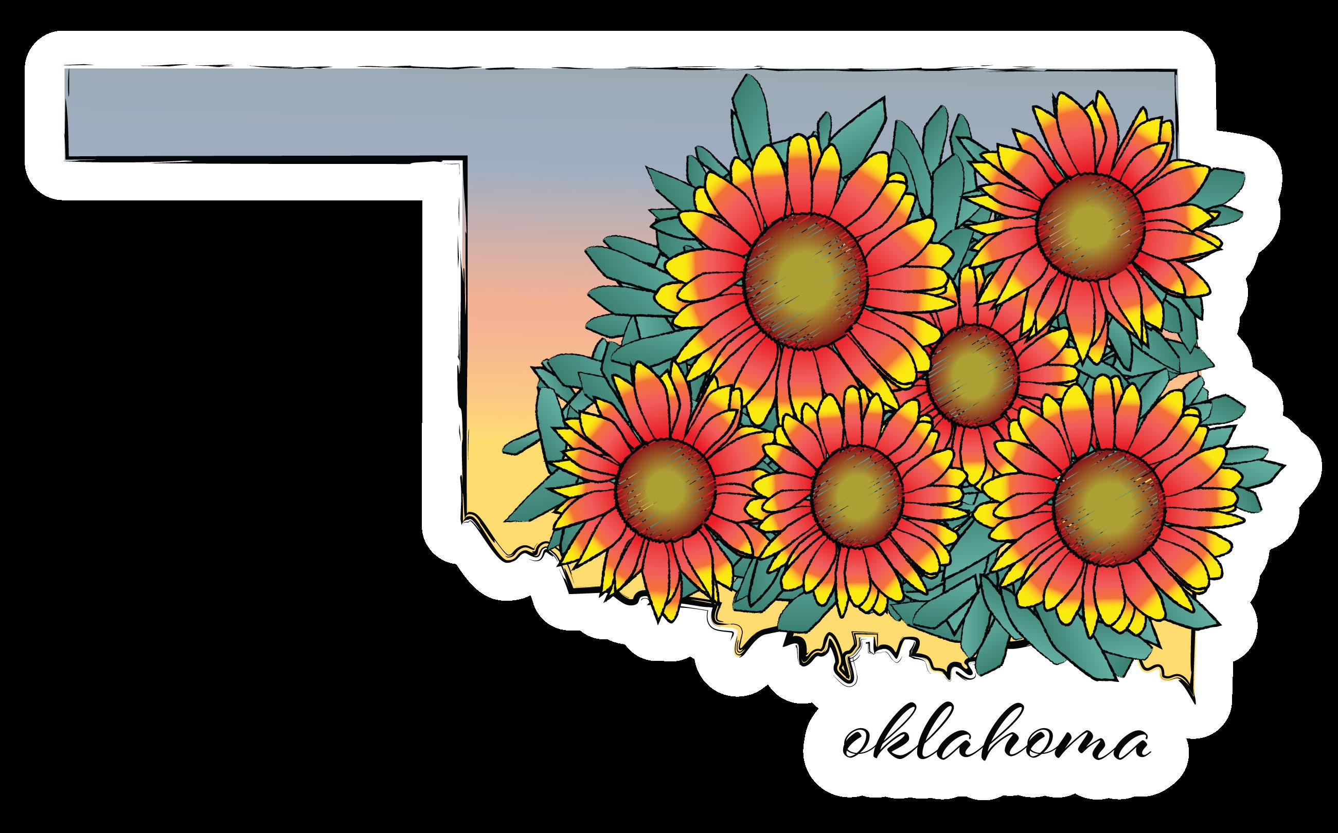 Oklahoma themed vinyl stickers 7 sticker pack or individual Etsy