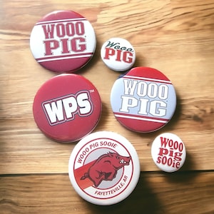 Wps Go Razorbacks Arkansas Razorbacks Pinback Buttons | Licensed Product | Go Hogs | Woo ...