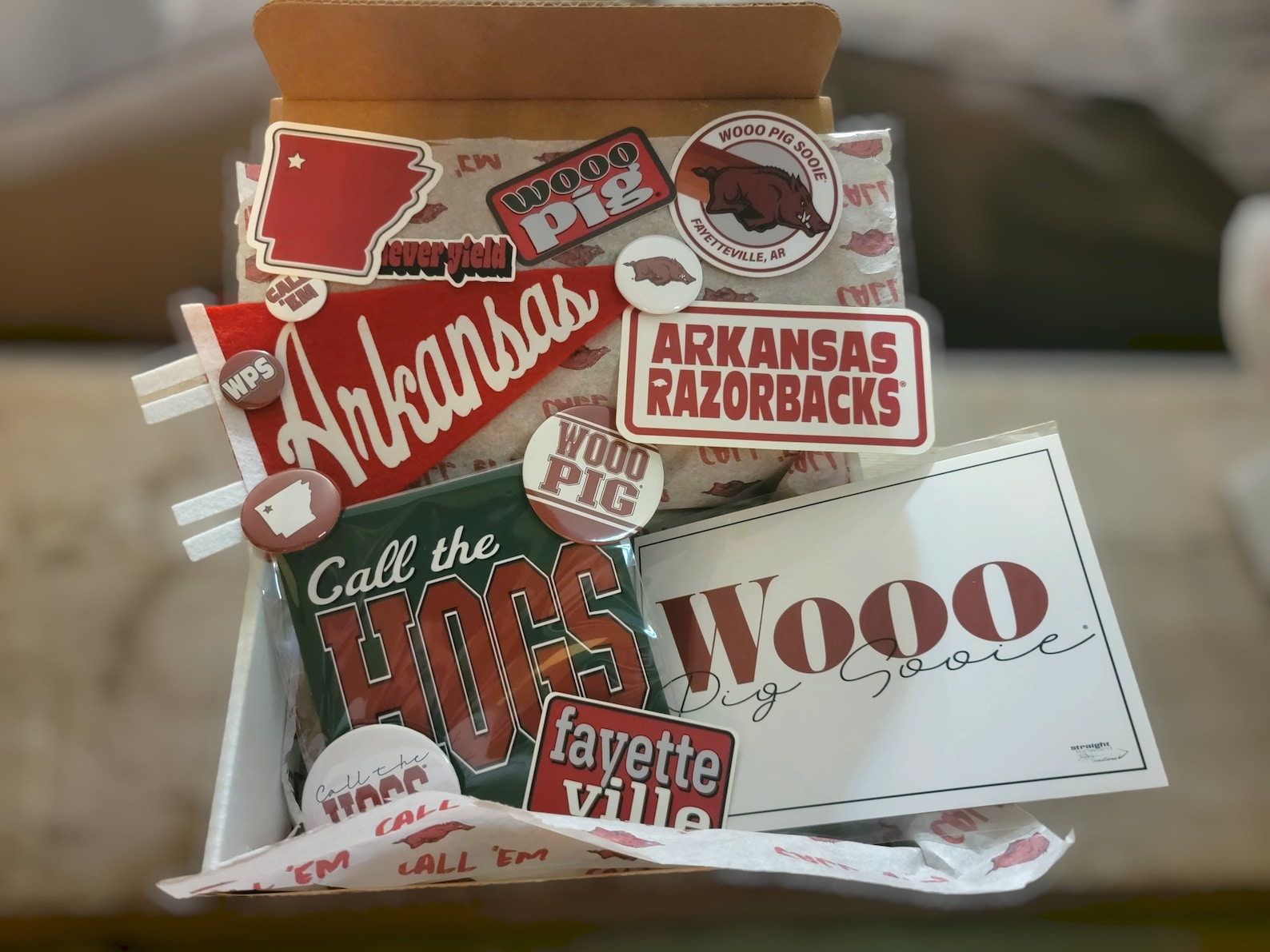 Razorback Small Box Arkansas Razorbacks Gift Box - 2 Sizes | Gift Box for Students Headed ...