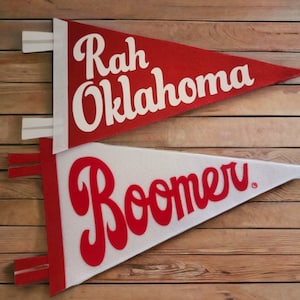 Customizable OU Sooners Felt Pennants | University of Oklahoma | Boomer Sooner | Officially Licensed