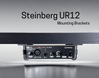 Steinberg UR12 2x2 Desk Mounting Bracket | Reversible Retention Security Clips | Snug Fit | Screws included.