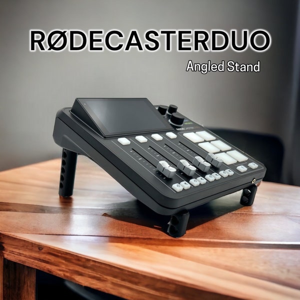 Rode RODECASTERDUO Stand - Increase Viewing Angle -  Desk Stand - Audio Device Riser - Screws included, Easy Assembly - Color Options