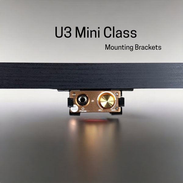 Douk Audio U3 Mini Class Desk Mounting Bracket | Retention Security Clips | Snug Fit | Screws included.