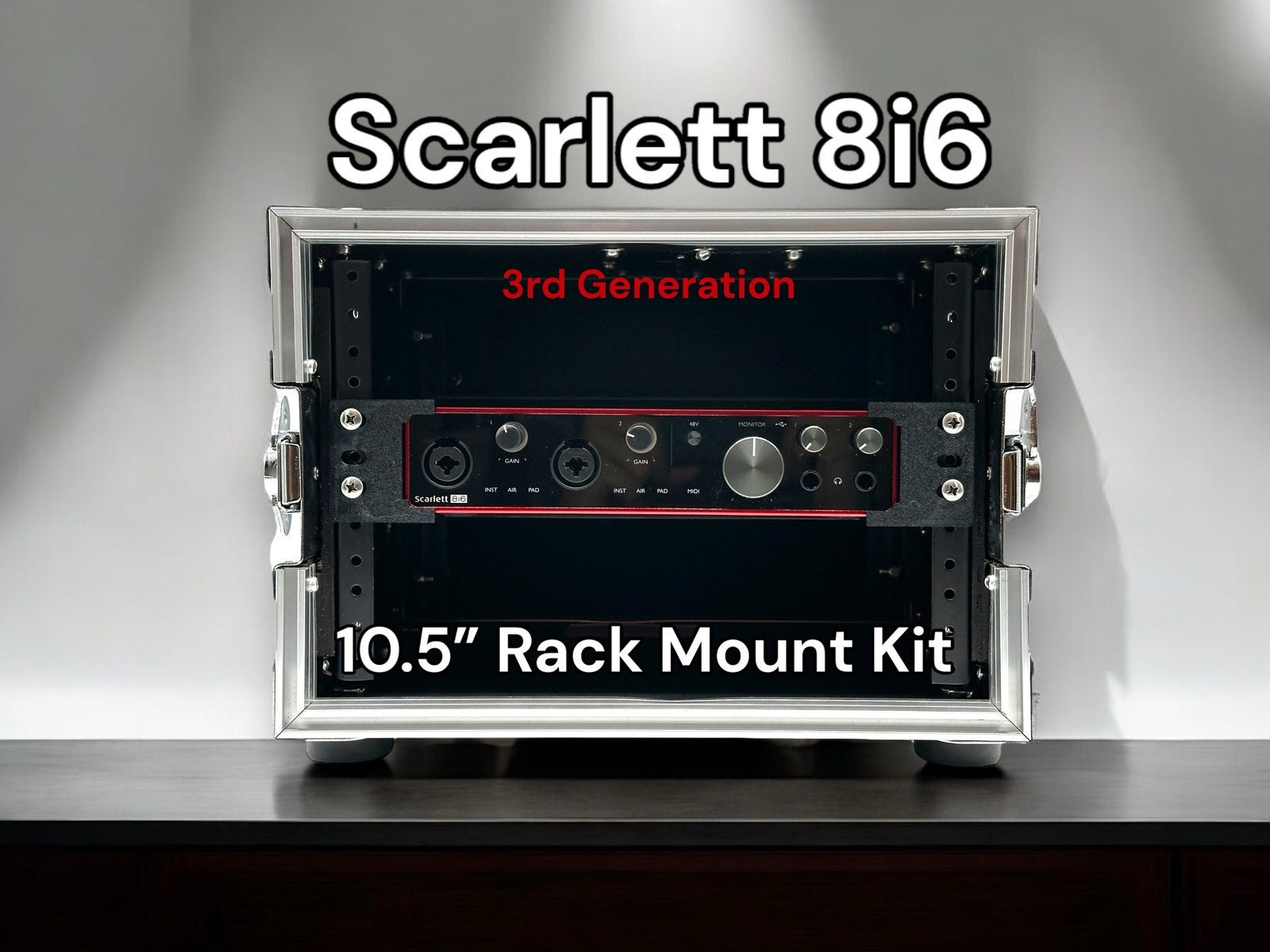 Rack Mount Kit for Focusrite Scarlett 8i6 3rd Gen - 10.5 Rack Mount Kit for Focusrite Scarlett 8i6 3rd Gen - 10.5