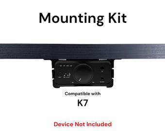 Desk Mount Kit for FiiO K7 - Secure Mounting Bracket with Reversible Retention Clips - Audio Equipment Accessories