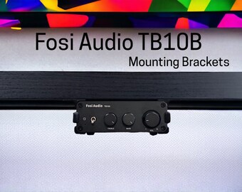 Fosi Audio TB10B Audio Desk Mounting Bracket | Reversible Retention Security Clips | Snug Fit | Screws included.