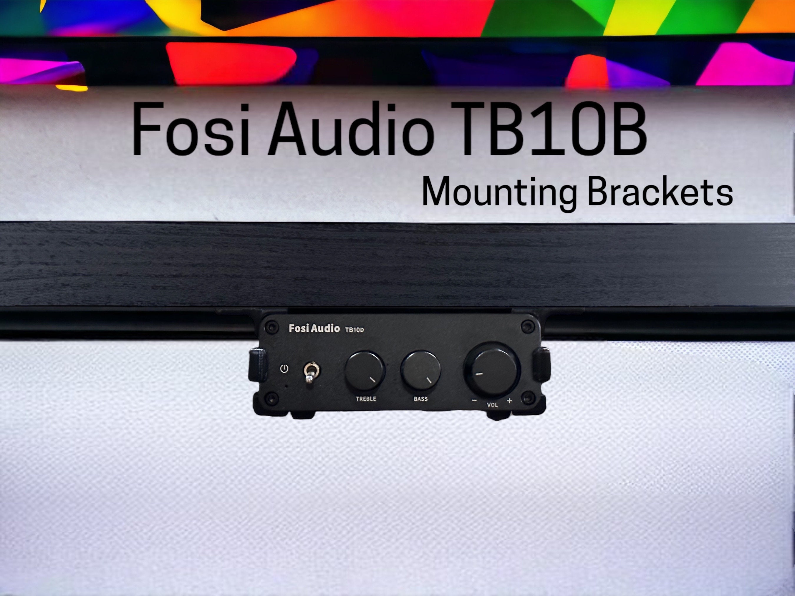 Fosi Audio TB10B Audio Desk Mounting Bracket Reversible Retention Security  Clips Snug Fit Screws Included. 