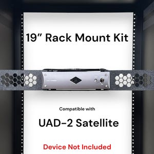 Rack Mount Kit for UAD-2 Satellite Thunderbolt - 19” 1.5U PETG Brackets with Straps, Studio Recording Rack Accessory, 4 Variations