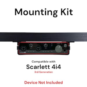 Support Sous Bureau Pour Focusrite Scarlett 2i2/4i4/8i6 (3ème Génération) - Montage Économiseur D'Espace Noir