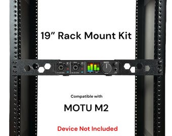 Rack Mount Kit for MOTU M2 - 19” 1.5U PETG Brackets with Straps - Studio Recording Rack Accessories, 4 Variations