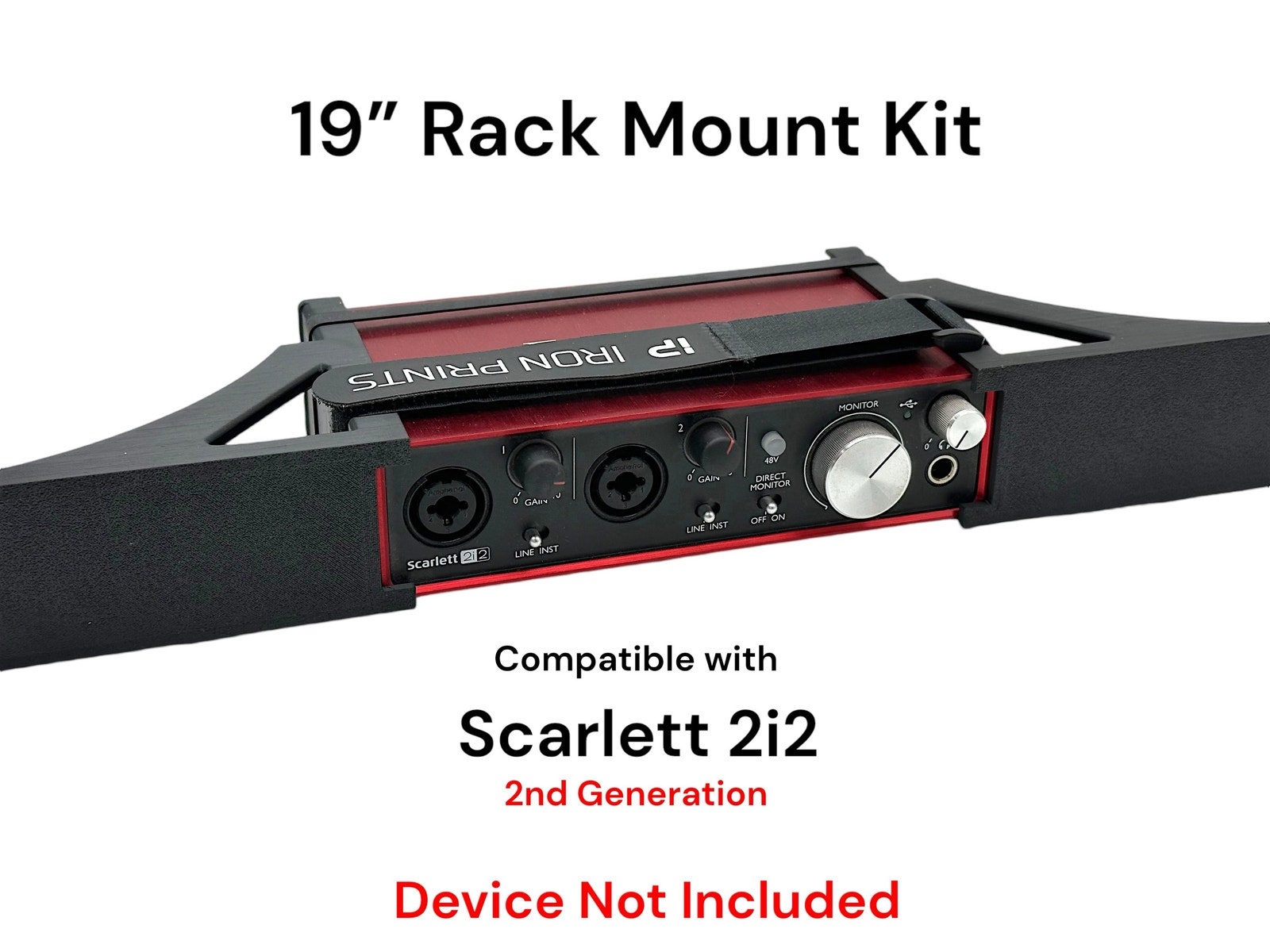 Focusrite Rack Mount Interface Rack Mount Kit for Focusrite Scarlett 2i2 2nd Gen - 19” 1.5U PETG ...