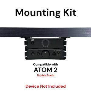 Könnte beinhalten: Schwarzes Montagekit für einen Doppelstapel von ATOM 2 Audio-Interfaces. Das Kit ist kompatibel mit dem ATOM 2. Gerät nicht im Lieferumfang enthalten.