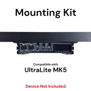 Desk Mount Kit for Motu Ultra Lite MK5 - Under Desk Mount Brackets with Reversible Clips - Secure Mounting Accessories