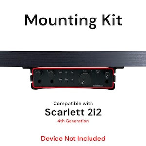 Kit di montaggio su scrivania per Focusrite Scarlett 2i2 (4a generazione) - Staffe di montaggio sotto scrivania con clip reversibili - Accessori di montaggio sicuri
