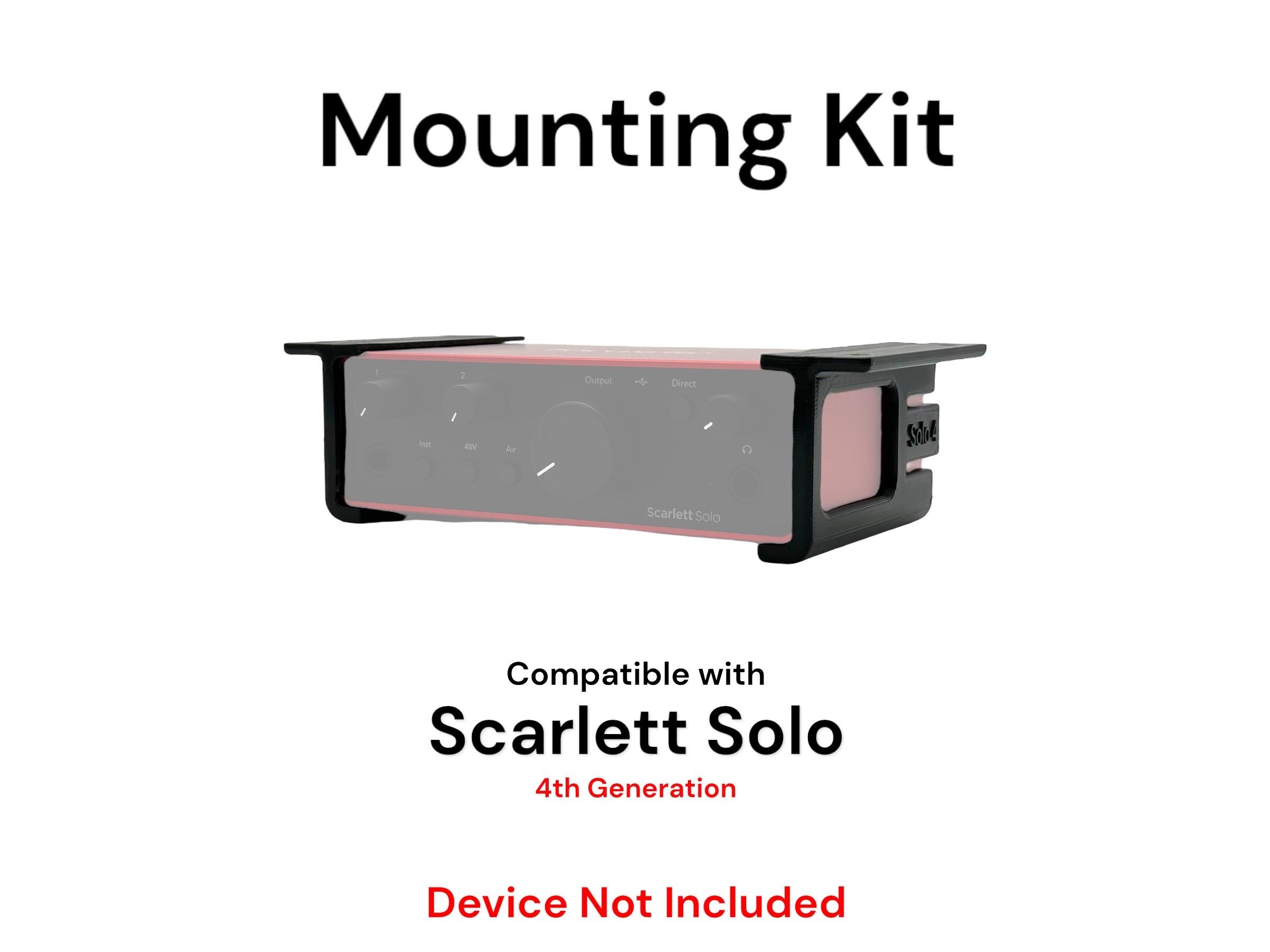 Desk Mount Kit for Focusrite Scarlett Solo (4th Gen) - Under Desk Mount Kit for Focusrite Scarlett Solo (4th Gen) - Under