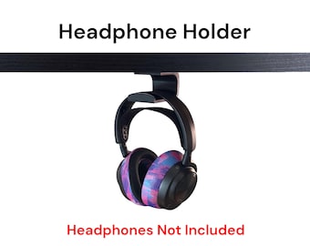 Under Desk Headphone Hanger Mount for 40mm Bands – Space-Saving Headset Mount