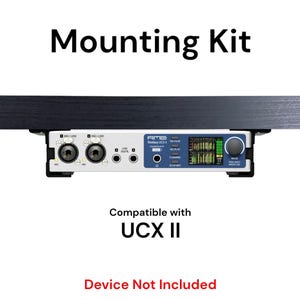 Desk Mount Kit for RME Fireface Ucx II & RME Adi 2 Dac Fs - Under Desk Mount Brackets with Reversible Clips - Secure Mounting Accessories